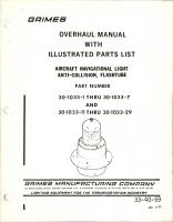 Overhaul Manual with Illustrated Parts List for Anti-Collision Flashtube Navigational Light 