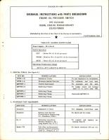 Overhaul Instructions with Parts Breakdown for Engine Oil Pressure Switch - Type 3153-2A-500