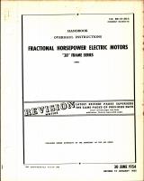 Overhaul Instructions for Lear "20" Frame Series Fractional Horsepower Electric Motors