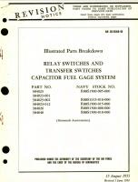 Illustrated Parts Breakdown for Relay Switches and Transfer Switches Capacitor Fuel Gage System, Part No. 384023, 384026, 384040 