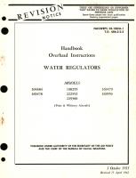 Overhaul Instructions for Water Regulators Models 104384, 169478, 190255, 222552, 229300, 169479, 169953