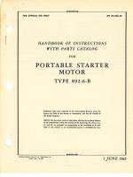 Handbook of Instructions with Parts Catalog for Portable Starter Motor Type 892-6-B