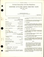 Overhaul Instructions with Parts Breakdown for Solenoid Actuated Sleeve Selector Valve - Part 13855