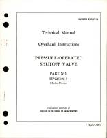 Overhaul Instructions for Pressure Operated Shutoff Valve - Part HP725100-5
