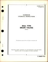 Overhaul Instructions for Ball Type Drain Valves