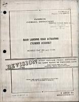 Overhaul Instructions for Main Landing Gear Actuating Cylinder Assy - Models G47-100 and 2228 