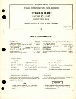 Overhaul Instructions with Parts Breakdown for Hydraulic Filter - Part AC-1183-16