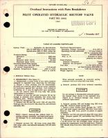 Overhaul Instructions with Parts Breakdown for Pilot Operated Hydraulic Shutoff Valve - Part 26062 