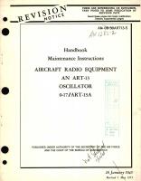 Maintenance Instructions for Aircraft Radio Equipment AN/ART - 13 Oscillator 0-17 ART-13 A