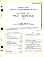 Overhaul Instructions with Parts Breakdown for Butterfly Valve Part 927T100