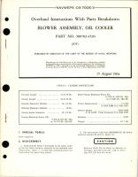 Overhaul Instructions with Parts Breakdown for Oil Cooler Blower Assembly - Part 500702-4530 
