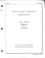 Pilot's Flight Instructions for Navy Model SBD-6 