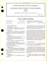 Overhaul Instructions with Parts Breakdown for Nose Landing Gear Steering Cylinder - 668024-5