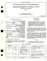 Overhaul Instructions with Parts Breakdown for Solenoid-Operated Control Valve Part No. 1371 