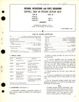 Overhaul Instructions with Parts Breakdown for Controls, Cabin Air Pressure Outflow Valve Part No. 14780-546 Model OVC3-9, OVc3-11