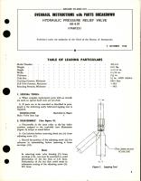 Overhaul Instructions with Parts Breakdown for Hydraulic Pressure Relief Valve - AB-4-01