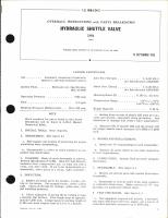 Overhaul Instructions with Parts Breakdown for Hydraulic Shuttle Valve 22924