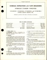 Overhaul Instructions with Parts Breakdown for Wing Fold Hydraulic Cylinder