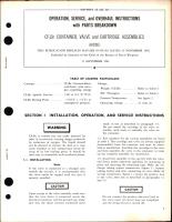 Operation, Service, & Overhaul Instructions woth Parts Breakdown for Valve and Cartridge Assemblies for CF3Br Containers