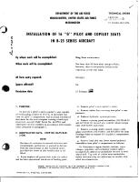 Installation of 16 'G' Pilot and Copilot Seats in B-25 Series Aircraft