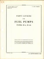 Parts Catalog for Fuel Pumps Types D-4 and D-4A