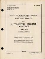 Operation, Service, & Overhaul Instructions with Parts Catalog for Automatic Engine Control Type C-1 Model 3GPC1A1