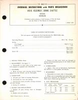 Overhaul Instructions with Parts Breakdown for Valve Assembly, Brake Shuttle