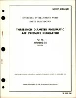 Overhaul Instructions with Parts Breakdown for Pneumatic Air Pressure Regulator - 3 inch Diameter - Part 105460-320-2, SR 7