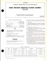 Overhaul Instructions with Parts Breakdown for Brake Pressure Debooster Cylinder Assembly Part No. K4287D