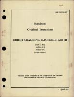 Overhaul Instructions for Direct Cranking Electric Starter - Parts 36E22-2-B and 36E22-2-C 