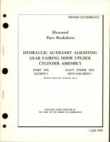 Illustrated Parts Breakdown for Hydraulic Auxiliary Alighting Gear Fairing Door Uplock Cylinder Assembly - Part 181-58039-3 