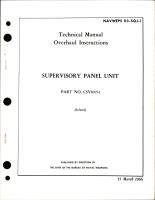 Overhaul Instructions for Supervisory Panel Unit - Part CSV1015-1