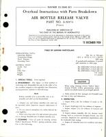 Overhaul Instructions with Parts Breakdown for Air Bottle Release Valve - Part A-50174