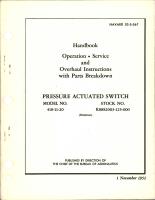 Operation, Service and Overhaul Instructions with Parts Breakdown for Pressure Actuated Switch - Model 410-11-20 