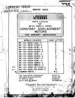 Parts Catalog for MF24-3906-2 Series Constant Displacement Motor for Aircraft