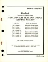 Overhaul Instructions for Yaw and Roll Trim and Damper Cylinder Assembly