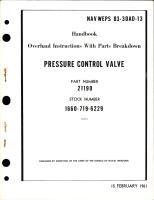 Overhaul Instructions with Parts Breakdown for Pressure Control Valve - Part 21190