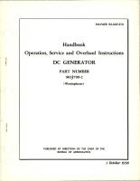 Operation, Service and Overhaul Instructions for DC Generator - Part 903J790-2 