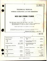 Overhaul Instructions with Parts Breakdown for Nose Gear Steering Cylinder - 814