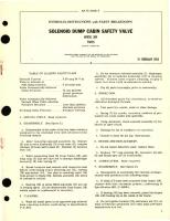 Overhaul Instructions with Parts Breakdown for Solenoid Dump Cabin Safety Valve Model 50H Part No. 550115 