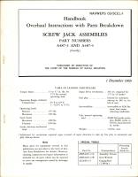 Overhaul Instructions with Parts Breakdown for Screw Jack Assemblies - Parts A487-3 and A487-4 