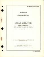 Illustrated Parts Breakdown for Linear Actuators - Parts A393-3, A393-10, A393-13 and A393-15