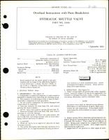 Overhaul Instructions with Parts Breakdown for Hydraulic Shuttle Valve PN 29856