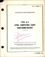 Illustrated Parts Breakdown for Type A-4 Gyro Computing Sight (Gun, Bomb, Rocket)