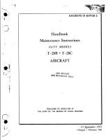 Handbook Maintenance Instructions, T-28B T-28C