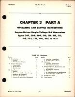 Operating & Service Instructions for Engine Driven Single Voltage D-C Generators