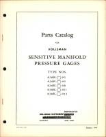 Parts Catalog for Kollsman Sensitive Manifold Pressure Gages