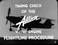 Timing Check Flight Line Procedure for the Allison V-1710