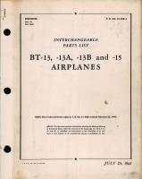 Interchangeable Parts List for BT-13, -13A, -13B and -15 Airplanes