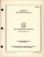 Overhaul Instructions for Air Pressure Switch - Types PG208AS, PG208B, and PG208C